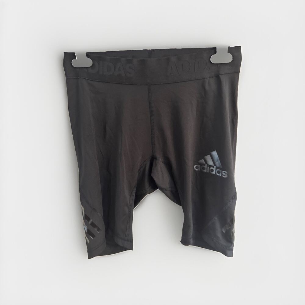 EUC Adidas Alphaskin Climalite Men's Black Compression 1/2 Tights Gym Shorts L